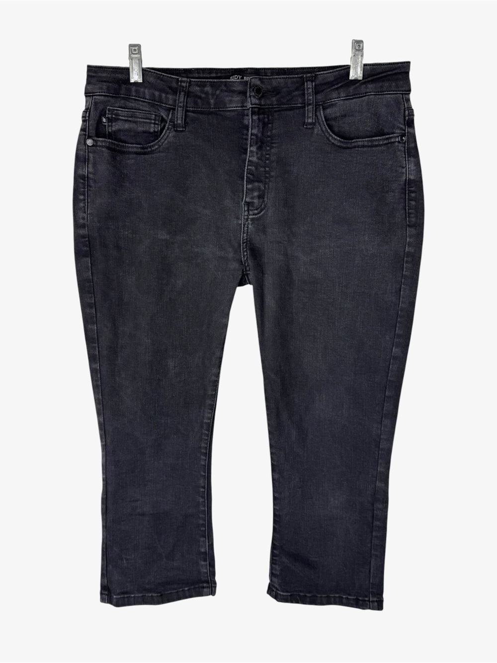 Judy Blue black skinny capri jeans 13/31 mid-rise style 88239 stretch denim